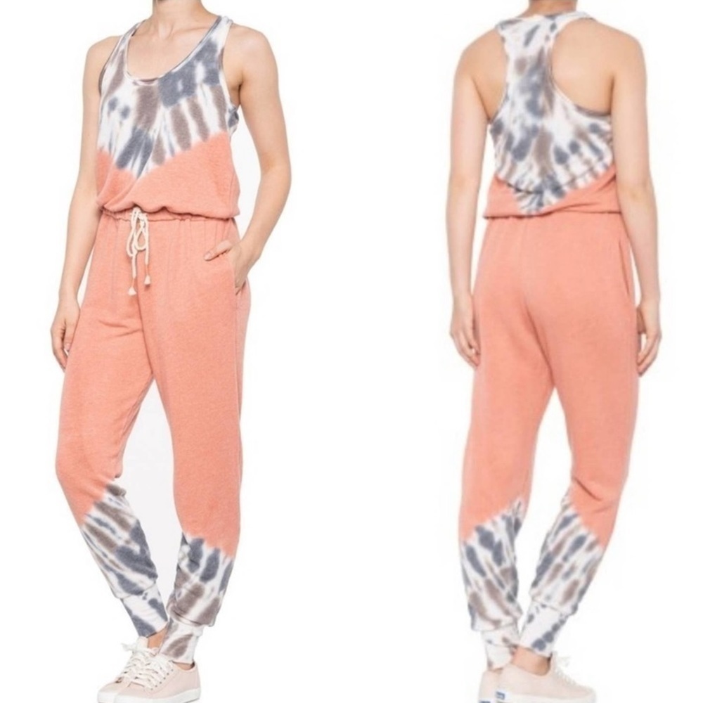Young Fabulous & Broke Tie Dye Henna Pluto Eberhart Jumpsuit Size Small Women‎